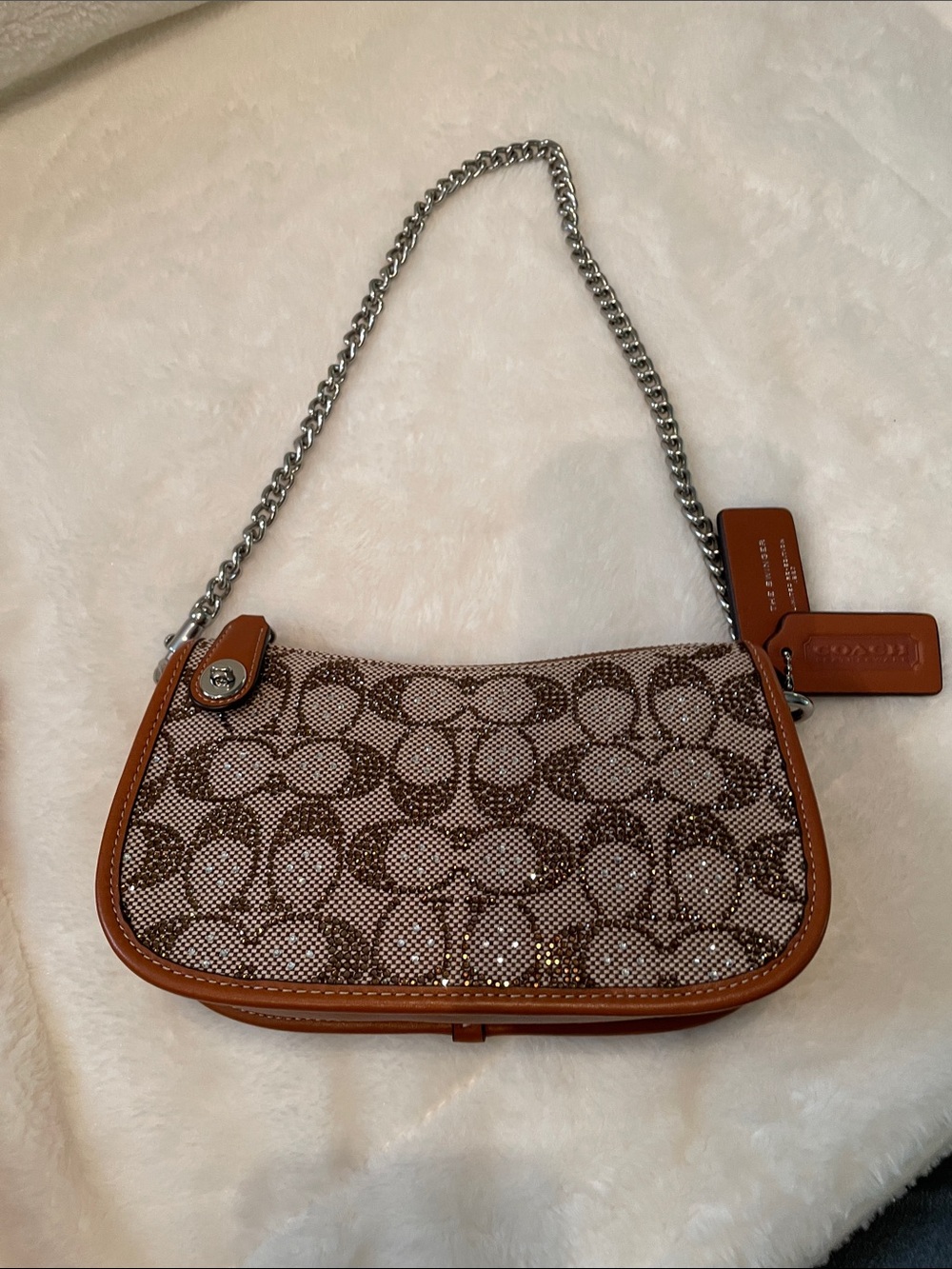 Coach Brown Crystal Swinger 20 Limited Edition